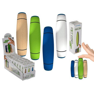 AMAZING FINGER STICK - WOODEN IN BOX - MIXED COLOURS IN DISPLAY - 3x9 Cm (24 pcs)