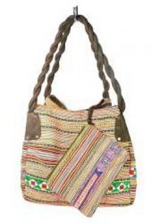 B-Fair Brocade Bag Small Brown & Green (1 pc)