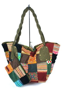 B-FAIR Patchwork Bag Large Green (1 pc)
