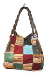 Art.no: 97728 - B-FAIR PATCHWORK BAG SMALL BROWN (1 pc)