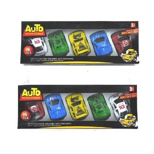 5 Mini Pull-Back Cars in Box (3 pcs)