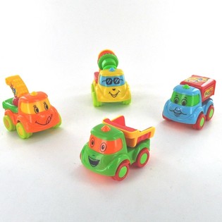 Pull Back Construction Toy Cars 8 cm (12 Pcs)
