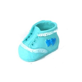 Baby Shower Cake Topper - Blue Baby Shoe (2 pcs.)